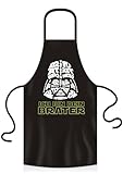 YORA Grillschürze für Männer lustig - Vatertagsgeschenk inkl. BBQ-Urkunde - lustige Geschenke zum Vatertag - Geschenkideen Papa & Opa (Ich bin Dein BRATER)