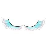 Renchey Farbige Wimpernclusters | Künstliche Farbige Wimpern Büschel,Wiederverwendbares Augen Make Up Für Party Hochzeit Anfänger Karneval Halloween Pride