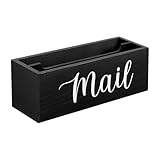 Posthalter – Holz-Post-Aufbewahrungsbox, moderner Schreibtisch-Organizer, Wandmontage, Umschlaghalter für Briefe, Dokumente, Dateien, Notizbücher, rustikale Postregale, Dekoration, für Zuhause