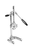HENDI Zitruspresse, mit Zusatzgriff für bessere Stabilität Federsystem zur automatischen Anhebung des Hebels Pressschale und -kegel aus Edelstahl, Saftpresse, 225x180x(H)510mm, Edelstahl, Verchromt