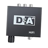 Mikikit Audiokonverter Audio Converter Audio konverter Digital zu Analog Konverter optischer Audio-Splitter Glasfaser-Audioadapter digitaler Audio-Splitter Black
