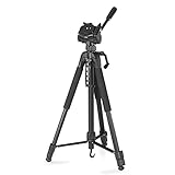 Hama Stativ Kamera 'Action 170 3D' (Tripod mit 62-170cm Höhe, Fotostativ inkl. Handy-Halterung und Tablet-Halterung, Dreibeinstativ mit 3-Wege-Kopf, Spiegelreflexkamera Stativ mit Tasche) schwarz