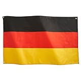 Runesol Deutschlandflagge 3x5, 91x152cm, Deutschland Banner 4 Ösen, Messingöse in jeder Ecke, Weltmeisterschaft, Deutsch, Premium Fahnen, Wasserdicht, Innen, Außen, Dreikönigstag