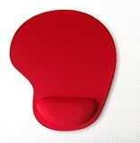 Mauspad, Computer-Mäuse-Pad, bequeme Handgelenkstütze für PCs, Laptop, Rot