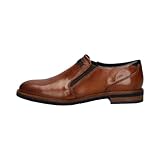 bugatti Herren Business Lederschuhe mit Langlebiger Imprägnierung und Extrabreiter Passform, Cognac Braun, 43 EU