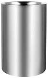 com-four® Flaschenkühler - Sektkühler - Eiswürfelkühler aus Edelstahl, Weinkühler - Eiswürfelkübel doppelwandig in matt 10 cm Innendurchmesser (01 Stück - Weinkühler)