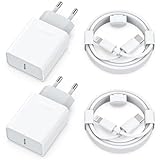 25W Schnellladegerät und Ladekabel für iPhone 14/14 Plus/14 Pro/14 Pro Max/13 12 11 SE, 4-Pack USB C Ladegerät 2M Schnellladekabel Stecker Netzteil Power Adapter Ladestecker Netzstecker