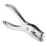 Einzellochstanze, 6mm Rundloch Lochzange Edelstahl Stanzzange Lochstanzer Metall Hole Puncher Taschenlocher Etikettenstanzer Silber Lochstanze für Papier, Fotos, Karten, Grußkarten