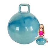 Qkbuza Hüpfball mit Griff, Kinder-Hüpfball mit Griff - Vielseitiger Hüpfball für Kleinkinder,Verdickter aufblasbarer Hüpfspielzeug-Übungsball für den Hausgarten-Yard-Park