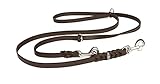 CopcoPet Fettlederleine, verstellbare Hunde-Leine aus Leder mit Chrom Karabinern, geflochtene Hundeleine Leder für Hunde …