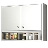 Metallschrank Werkstatt Edelstahl Wandhängeschrank mit Geschlossenem Gehäuse | Vielseitiger Aufbewahrungsschrank für Küche, Garage, Balkon und Bad Gartenschrank Metall(120 * 30 * 70cm)