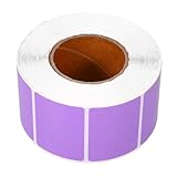 NUOBESTY 1 Rolle Farbiges Thermopapier Vinyl-Aufkleberpapier Versandetikett Thermoaufkleber druckbar fällig drucker * Aufkleber aus Etikettenpapier selbstklebendes Adressetikett Violett