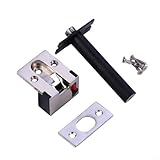 Gdfnmogo Verdecktes Türschloss aus Zinklegierung mit Diebstahlschutzkette für Zuhause, Hotel und Ladensicherheit – Silber, Gold, Bronze, Rotbronze, Schwarz (Silber)