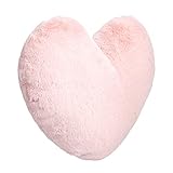 Amazon Basics Polyester, dekoratives Kissen, Pfingstrose Rosa Herz , 45 x 41 cm