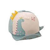 Mütze Sommer Mädchen 2 Jahre Baby Jungen Mädchen Atmungsaktive Weiche Schirmmütze Frühling Sommer Sonnenhut Niedliche Cartoon Bedruckte Kappe Mützen Kinder Mädchen Sommer (Green, One Size)