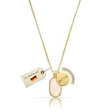 Made by Nami Personalisierte Elegante Kette mit Buchstaben Gold 40 + 5 cm aus 316L Edelstahl Personalisierte Geschenke Frauen Kette mit Namen, Symbol oder Wunschgravur (Design 10)