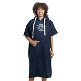 HOMELEVEL Badeponcho Unisex - Surf Poncho aus 100% Baumwolle - Handtuch für Erwachsene - Bademantel für Damen und Herren - Badetuch mit Kapuze