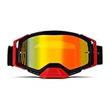 BIBIRE Motorradbrille,Hochwertige Motorradbrillen,Motocross Brille für Helm,Sowohl für Damen Als Auch für Herren,Geeignet für Outdoor-Sportarten Motocross Skifahren Radfahren Wandern Augenschutz