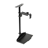 EUREKA ERGONOMIC PC Halterung unter Schreibtisch zubehör zur Untertisch-Montage, höhenverstellbar, 360° drehbar bis 35 kg Belastung, platzsparend, Funktioniert mit den Gehäuse PC(Schwarz)