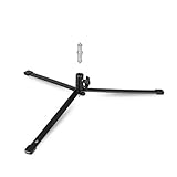Walimex pro Boden Lampenstativ BL-K 12 cm mit 15 kg Tragkraft, Bodenstativ mit 5/8 Zoll Spigot plus 1/4 und 3/8 Zoll Gewinde, Lichtstativ für Fotostudio und Outdoor