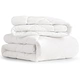 CozyLux Bettdecke 135x200 4 Jahreszeiten 2 teilig - inklusive Ganzjahresdecke 135x200cm 300gsm + Sommerdecke 135 x 200 150gsm, 2 zusammengeknöpften Steppdecke für Vierjahreszeiten/Sommer/Winter Weiss