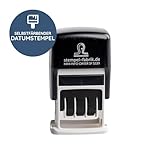 STEMPEL-FABRIK Datumstempel S120 / Selbstfärbender Stempel mit Datum (Datum) Datumsstempel, Schwarz