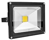 Greenmigo 20W Fluter Strahler Kaltweiß Silbergrau Aluminium Gehäuse IP65 Wasserdicht LED Lampe Wandleuchter Flulicht Flutbeleuchtung LED Gartenlampe Außenstahler