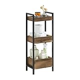 SoBuy FRG226-F Badregal Vintage Standregal Küchenregal mit 3 Ablagefächern BHT ca: 28x74x20cm