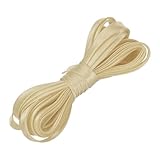 QUARKZMAN Doppelt Gefaltetes Schrägband Zum Nähen 2/5 Zoll x 5.5 Yards Satin Vorgefaltetes Kontinuierliches Einfassband Zum Säumen Quilten Saumen Binden DIY Handwerk Hellgold