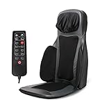 Fetcoi Shiatsu Massagesitz Massageauflage Vibrationsfunktion Wärm,3 in 1 Massagegerät für Rücken Nacken Schulter 60 * 71CM