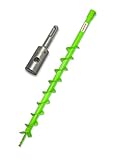 WERHE Erdbohrer für bohrmaschine mit SDS Plus Adapter ⌀60 mm, 80cm länge – Brunnenbohrer, Baumpflanzung, erdlochbohrer, Pfahlbohrer, Durchlässenbohrer – Präzise Bohrspitze und Hartmetallklingen