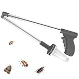 MisFun Spinnenfänger Extra Lang, Insektenfänger, Handgehaltener Spider Catcher, Spider Catcher, Spinnengreifer Faltbar, Spinnenfänger mit Langem Griff, Spider Catcher zum Sicheren Fangen (Grau)