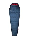 NORDKAMM Daunenschlafsack 3 Jahreszeiten, leicht und kleines Packmaß, für Outdoor und Camping (195 cm SHORT, 3 Season, Blue)
