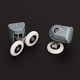 Akozon Duschtür-Rollenset – Obere Ersatzrollen für 5 Mm und 6 Mm Glasschiebetüren (Zwei Räder)