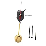 Angoily 1 Satz Pendelwerk-Set nützliches Uhrwerk Uhrenzubehör leise Wanduhr DIY-Uhr Quarzuhrwerk Teile für Quarzuhren Uhrwerk-Bausatz Austausch des Uhrwerks für Wanduhren Plastik Black
