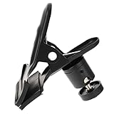 jojofuny Gimbal-klemme Schrauben Kamera Schwenken Monitor Blinken Bildschirm Pole Doppelt Stand Stativ Clip Konverter Multifunktions-klemmhalterung Blitzhalterung Abs Black