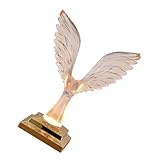 WOFASHPURET Dekorative Acryl Tischleuchte mit Retro Adler Motiv Kabellose LED Nachtlampe mit Touchfunktion für Schlafzimmer und Wohnzimmer