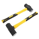 TIDTALEO 2 Stück Achteckiger Metallhammer, Bauarbeiter, Verstärkter Griff, Schlagfester Trockenbauhammer Für Abbrucharbeiten, Renovierung Und Schwere Bauarbeiten