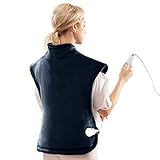 Heizkissen für Rücken Schulter Nacken 60 x 85cm mit 4 Temperaturstufen, Elektrisches Wärmekissen mit Abschaltautomatik und Überhitzungsschutz, Maschinenwaschbar