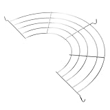 Cabilock Halbkreisförmiger Edelstahl Ölablaufrost Frittiergestell mit Gitterrahmen Hitzebeständig und Lebensmittelecht Küchenablage für Backofen und Grill Zufälliger Stil