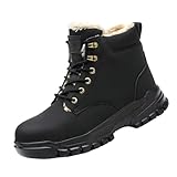 Stahlkappenschuhe Herren Winter Arbeitsschuhe Herren Rutschfeste Schuhe Winter Sicherheitsschuhe Herren Schuhe Gefüttert Winter Arbeitsstiefel Herren S3 Winter Sicherheitsschuhe Damen Knöchelhoch