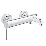 GROHE Essence - Einhand- Wannenbatterie (Wandmontage, integrierter Rüchflussverhinderer, automatische Umstellung), chrom, 33624001