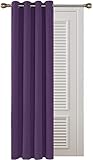 Deconovo Vorhang Verdunkelungsvorhang Verdunkelungsvorhang Ösenvorhang Thermoisolierter Vorhang für Kinderzimmer B55 x L102 Lila Traube EIN Panel