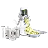 LIVINGTON Sumo Slicer - 3 in 1 Trommelreibe - zum Raspeln, Schneiden, Reiben - Fixierfunktion - Multiraffel - Reibemaschine - Gemüsehobel - Mühle - Gemüseschneider - Das Original aus dem TV