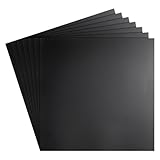 nbeads 12 Stück 4 mil Schwarzes Schablonenpapier, 30x30cm Kunststoff-Schablonenfolie Blanko Schablonenpapier Blanko Schablonenpapier für Schnittmuster Laserschneiden DIY Schablonen