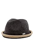 CHILLOUTS Boston Hat - Pork Pie Hut Herren/Damen, 100% Polyester, Sommer Trendhut, Breaking Bad/Rocky Stil, Crushable, grau braun, L-XL
