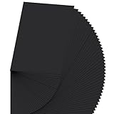 Taiyeestar 50 Blatt Tonpapier A4 Schwarz, 150 g/m² Tonzeichenpapier A4, Schwarz Papier A4, Bastelpapier Tonkarton A4, Papier für Origami und Bastelprojekte