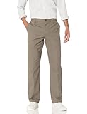 Amazon Essentials Herren Knitterfreie Flatfront-Chinohose mit klassischer Schnitt (erhältlich in Big & Tall), Taupe, 38W / 32L