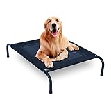 Best Goods Erhöhtes Haustierbett mit kühlender Wirkung, Hundeliege Outdoor, Hundebett für Garten und Indoor, Waschbar, Feuchtigkeitsbeständig atmungsaktiv (Grundstil)