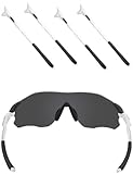 EZReplace Weiße Ersatz-Bügelbeine für Oakley EVZero Path Pitch Range Stride Blades Ascend Swift Sonnenbrille (Schwarz + Schwarz)